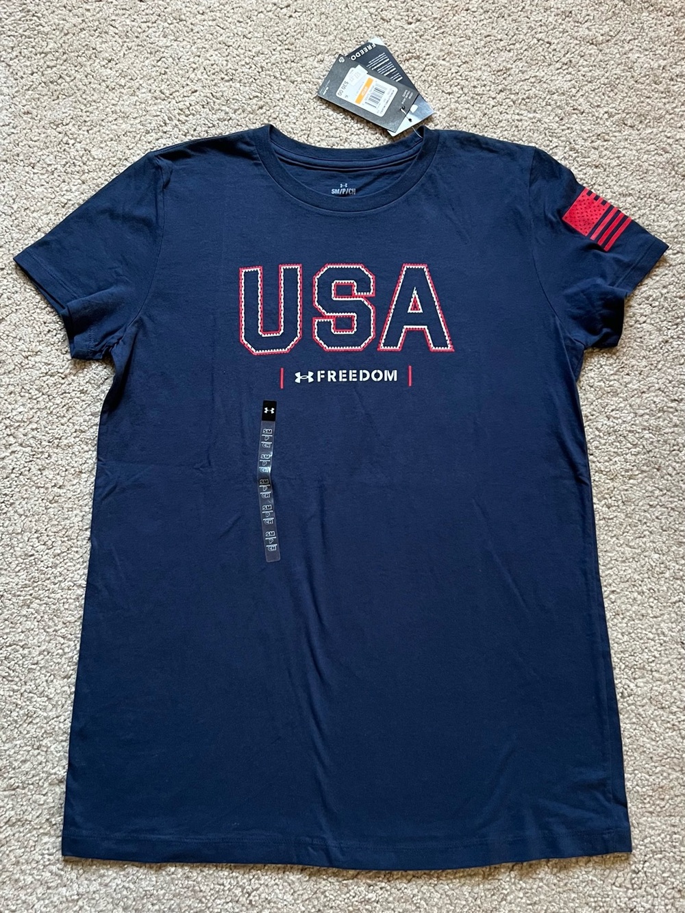 Under Armour Navy Blue USA Freedom Graphic Short Sleeve Tee